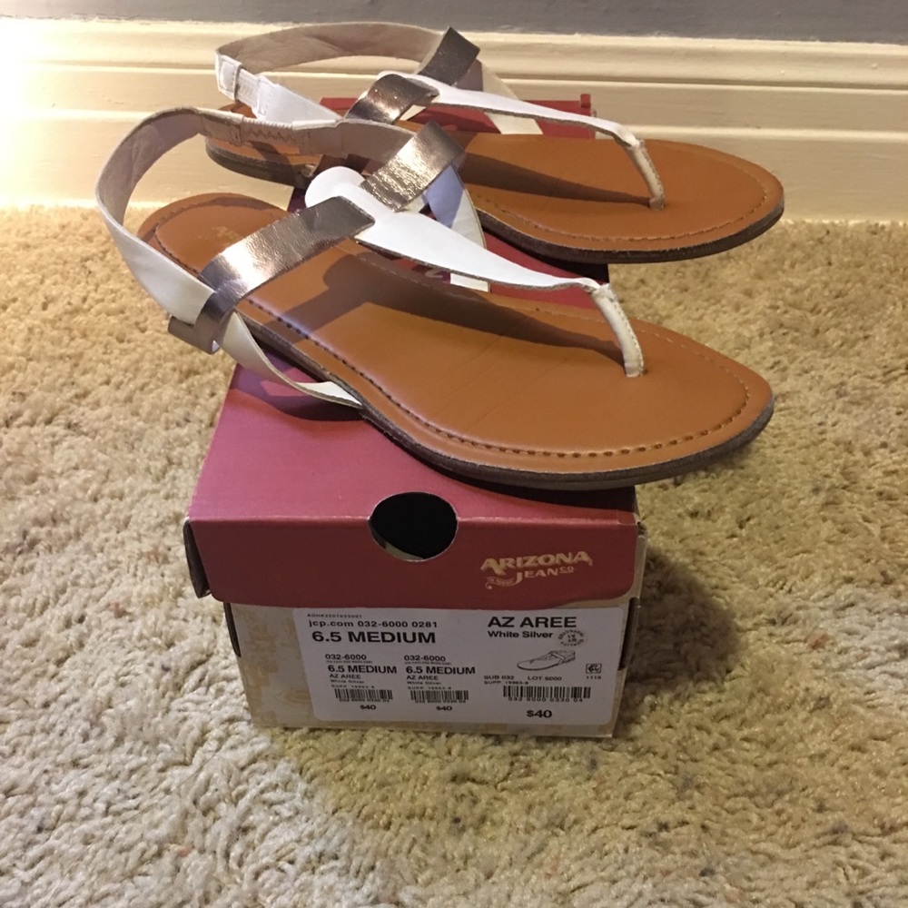 White sandals